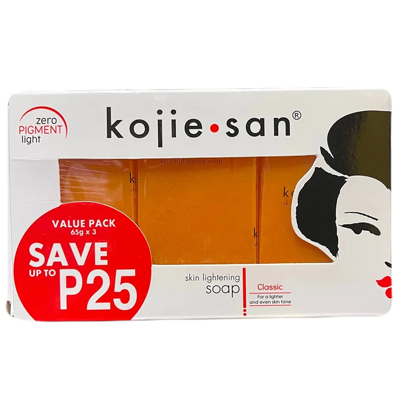 Kojie San Skin Lightening Kojic Acid Whitening Soap 3 x 65g