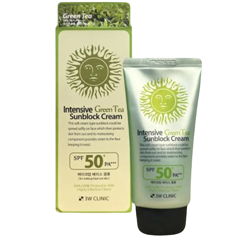 3W Clinic Intensive Green Tea Sunblock Cream SPF 50+PA+++ 70ml