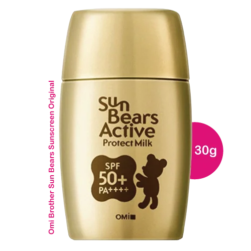 OMI Brother Hood Sun Bears Active Protect Milk Sunscreen SPF 50+ PA++++ 30g
